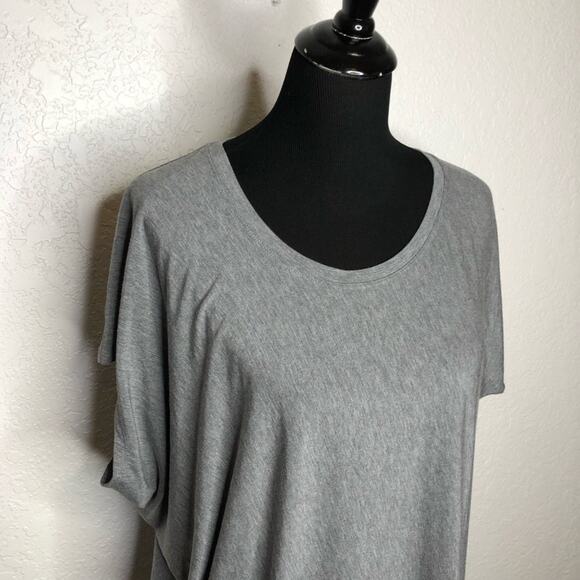 Athleta gray draped slouch jersey knit midi dress size Large - Picture 2 of 14